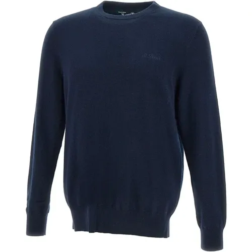 Regent Woll-Kaschmir-Pullover Navy , Herren, Größe: S - MC2 Saint Barth - Modalova