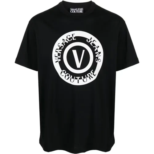 Schwarze T-Shirts Polos für Herren - Versace Jeans Couture - Modalova