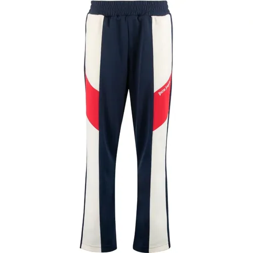 Polyester Trousers with Logo Print , male, Sizes: L, XL - Palm Angels - Modalova