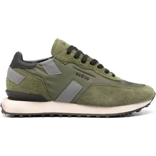 Grüne Wildleder Panel Sneakers , Herren, Größe: 42 EU - Ghoud - Modalova