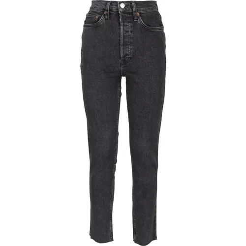 Retro High Rise Skinny Jeans , Damen, Größe: W24 - Re/Done - Modalova