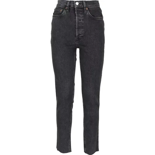 Retro High Rise Skinny Jeans , Damen, Größe: W28 - Re/Done - Modalova