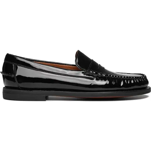 Schwarzer Lackleder Mokassin , Damen, Größe: 38 EU - Sebago - Modalova