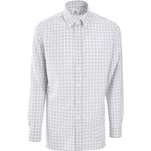 Checked Cotton Shirt Made in Italy , male, Sizes: L, 3XL, 2XL, XL - Borrelli - Modalova