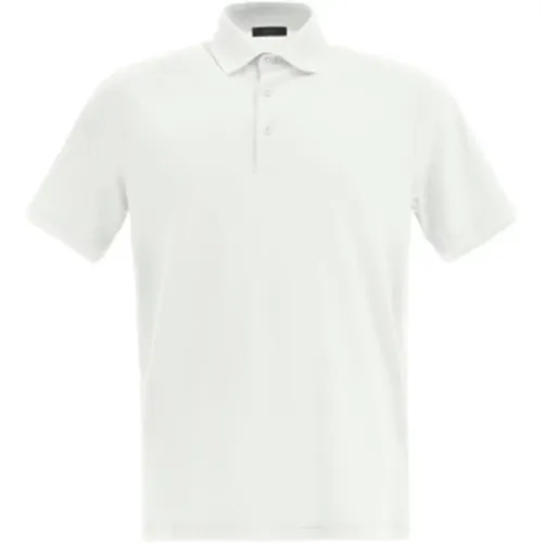 Polo-Shirt aus Jersey-Krepp (Weiß) , Herren, Größe: XL - Herno - Modalova