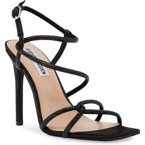 Elegant Implicit Sandal Shoes with Rhinestone Details , female, Sizes: 4 1/2 UK - Steve Madden - Modalova