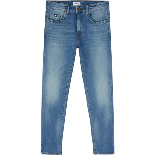Blaue Slim Denim Jeans , Herren, Größe: W34 - GAS - Modalova
