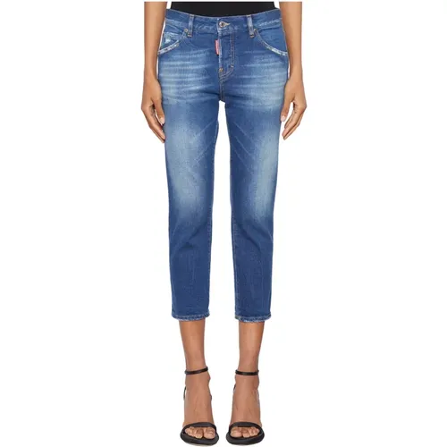 Stylische Cropped Denim Jeans - Dsquared2 - Modalova