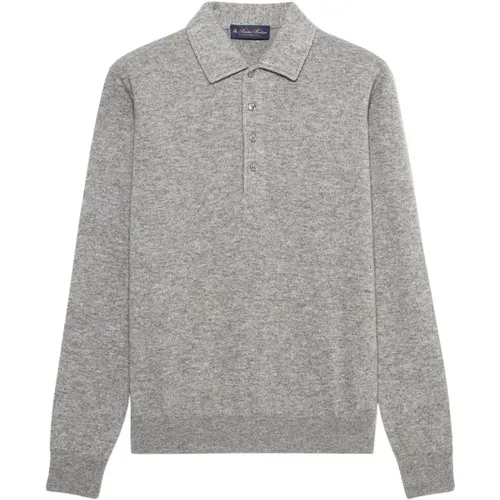 Hellgrauer Woll-Kaschmir-Mix Pullover , Herren, Größe: XL - Brooks Brothers - Modalova