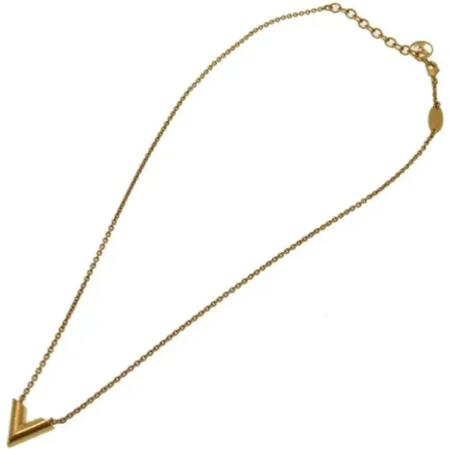 Pre-owned Metal necklaces , female, Sizes: ONE SIZE - Louis Vuitton Vintage - Modalova