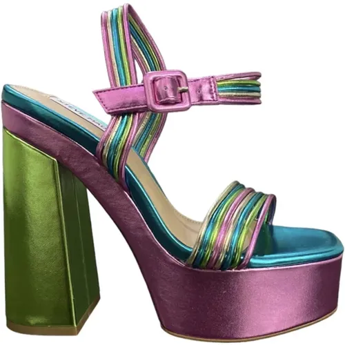 Mehrfarbige Blockabsatz Sandalen für Damen - Steve Madden - Modalova