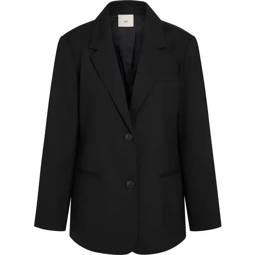 Oversized Schwarzer Blazer mit Eleganten Linien , Damen, Größe: L - Heartmade - Modalova