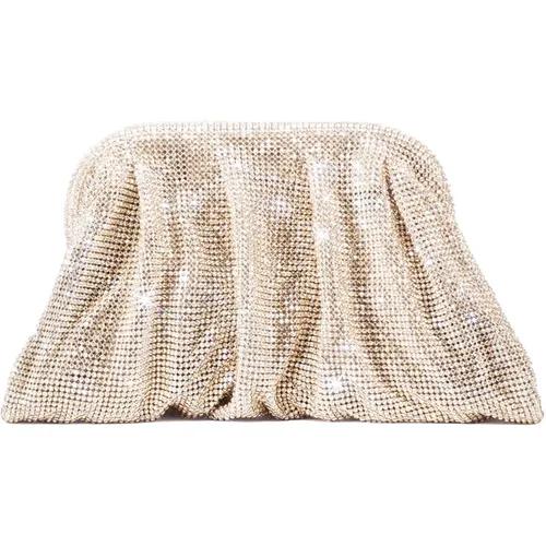 Kristall Mesh Sand Clutch Tasche - Benedetta Bruzziches - Modalova