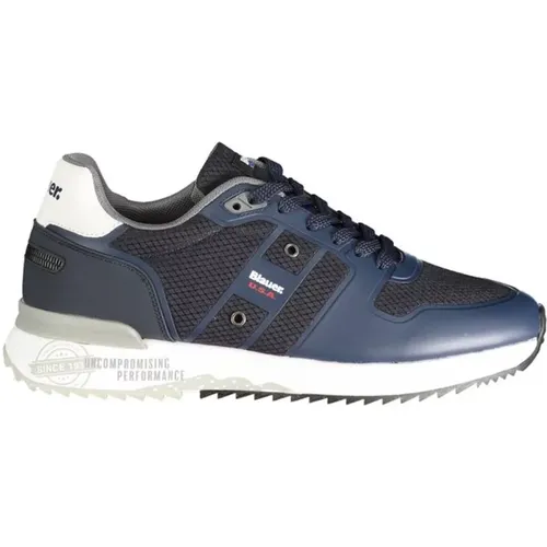 Lace-Up Sports Sneaker with Unique Print , male, Sizes: 10 UK, 11 UK - Blauer - Modalova