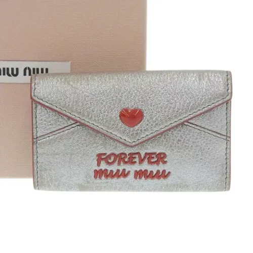 Pre-owned Leather wallets , unisex, Sizes: ONE SIZE - Miu Miu Pre-owned - Modalova