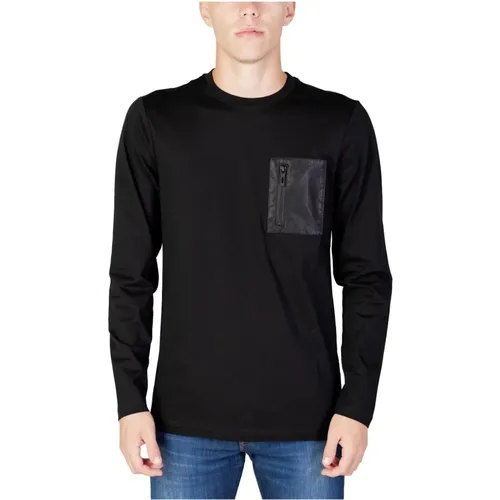 Herren Schwarzes Langarm T-Shirt , Herren, Größe: XL - Antony Morato - Modalova