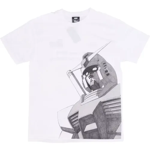 Gundam Weißes T-Shirt Kurzarm , Herren, Größe: M - HUF - Modalova