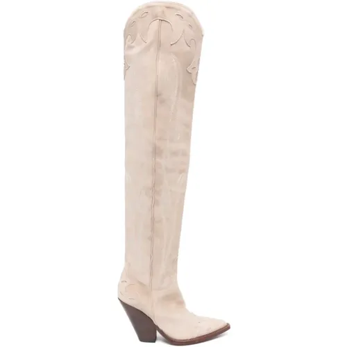 Suede Texan Boots , female, Sizes: 5 UK, 4 UK - Sonora - Modalova