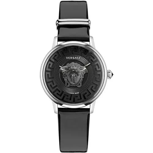 Medusa Alchemy Schwarz Silber Uhr - Versace - Modalova