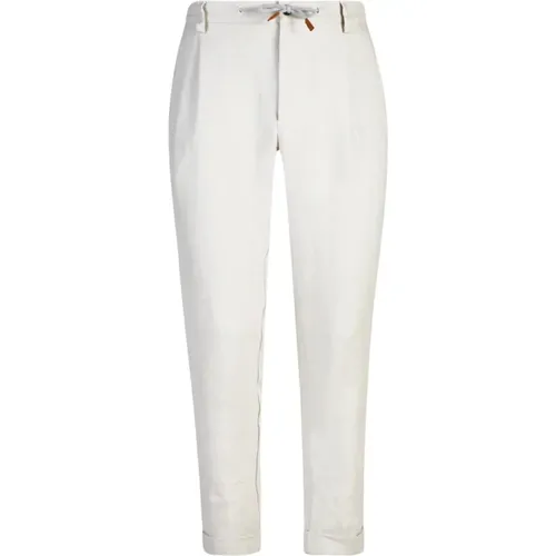Linen Casual Pants , male, Sizes: W32, W34 - Eleventy - Modalova