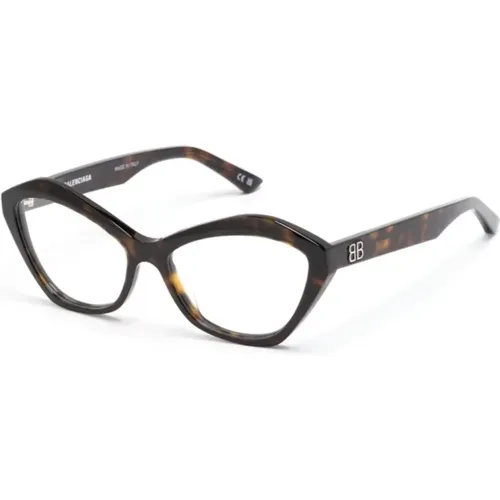 Braun/Havanna Optische Brille , Damen, Größe: 56 MM - Balenciaga - Modalova