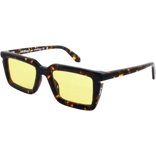 Quadratische Sonnenbrille Tucson mit Cut-Out-Detail - Off White - Modalova