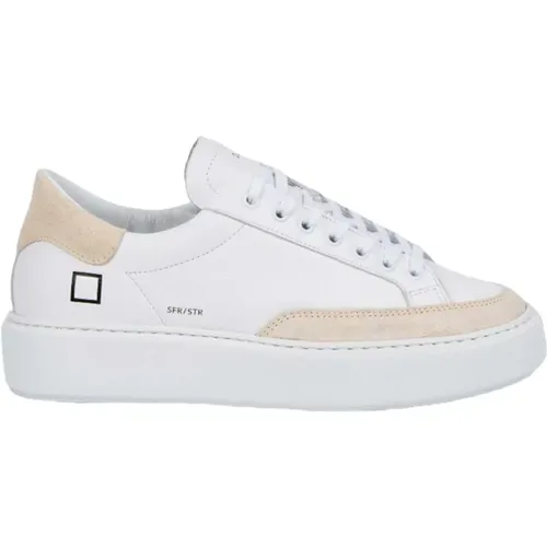 Weiße und beige Sfera Sneakers , Damen, Größe: 37 EU - D.a.t.e. - Modalova