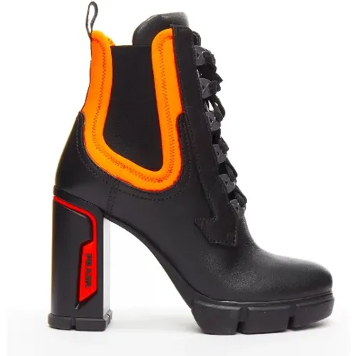Pre-owned Leather boots , female, Sizes: 4 UK - Prada Vintage - Modalova