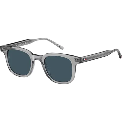 Grey/Blue Sunglasses TH 2126/S , male, Sizes: 48 MM - Tommy Hilfiger - Modalova