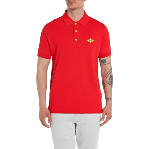 Herren Polo Shirt , Herren, Größe: L - Replay - Modalova