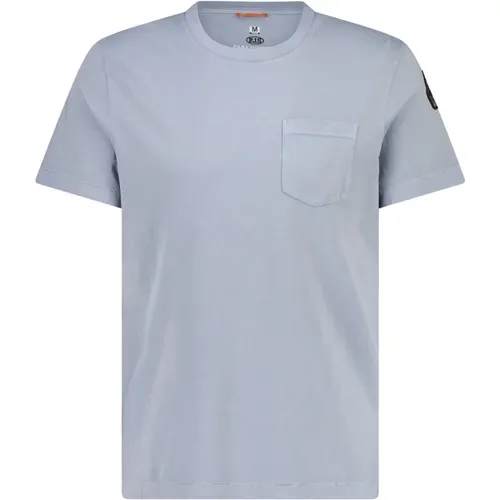 T-Shirt mit seitlichem Logo-Patch , Herren, Größe: L - Parajumpers - Modalova