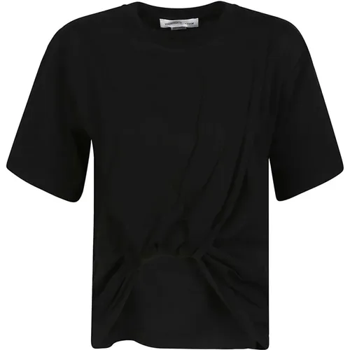 Twist Front T-Shirt , female, Sizes: M, S, L - Victoria Beckham - Modalova