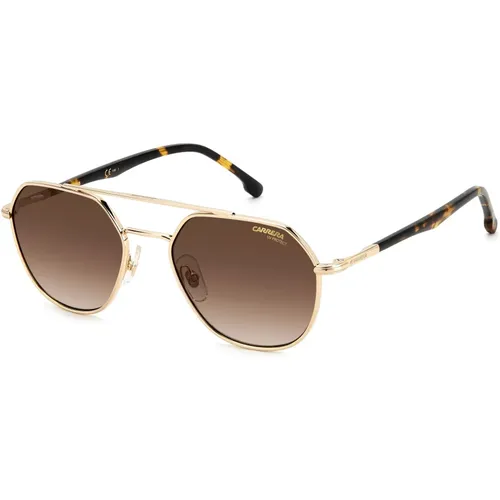 Gold Havana Sonnenbrille mit Braunen Shaded Gläsern,Sunglasses,Gold Gestreifte Schwarze Sonnenbrille - Carrera - Modalova