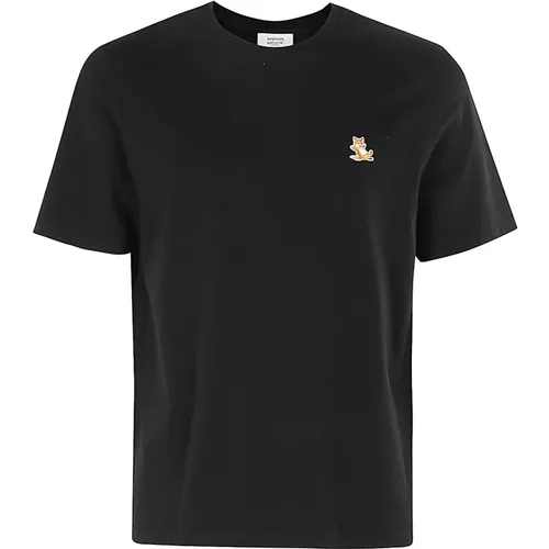 Fuchspatch T-Shirt , Herren, Größe: L - Maison Kitsuné - Modalova