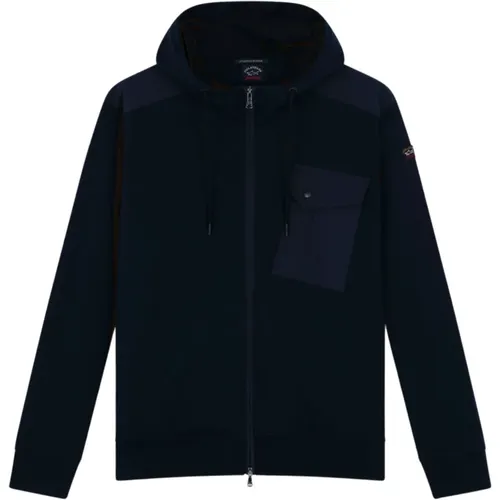 Stretch-Baumwoll-Reißverschluss-Sweatshirt mit Typhoon®-Details - PAUL & SHARK - Modalova