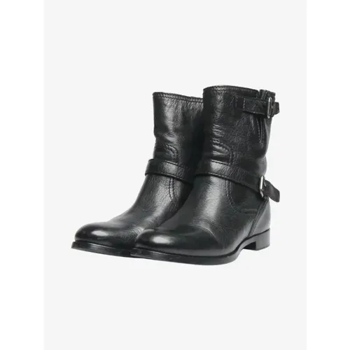 Pre-owned Leather boots , female, Sizes: 8 1/2 UK - Prada Vintage - Modalova