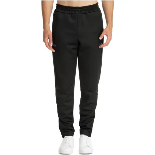 Mid Waist Drawstring Sweatpants Plain Logo , male, Sizes: M - Emporio Armani EA7 - Modalova