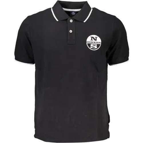 Cotton Polo Shirt with Contrast Details , male, Sizes: XL, S, L, M - North Sails - Modalova