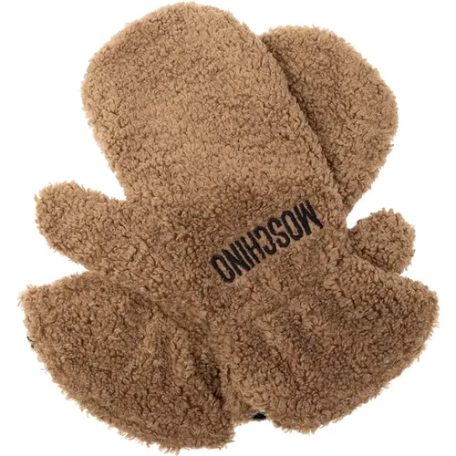 Gloves with logo , unisex, Sizes: ONE SIZE - Moschino - Modalova