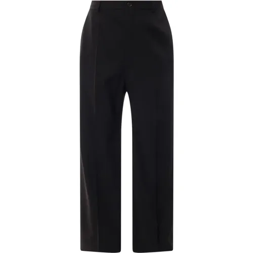 Wool Trousers with Button and Zip , male, Sizes: S - Balenciaga - Modalova