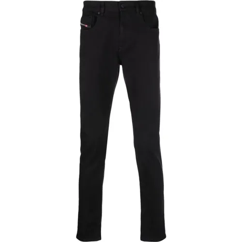 Casual Straight Schwarze Baumwolljeans , Herren, Größe: W30 L32 - Diesel - Modalova