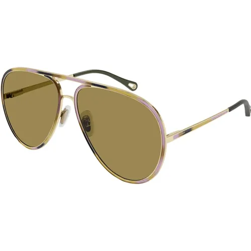 Stilvolle Sonnenbrille für modebewusste Frauen , Damen, Größe: 63 MM - Chloé - Modalova