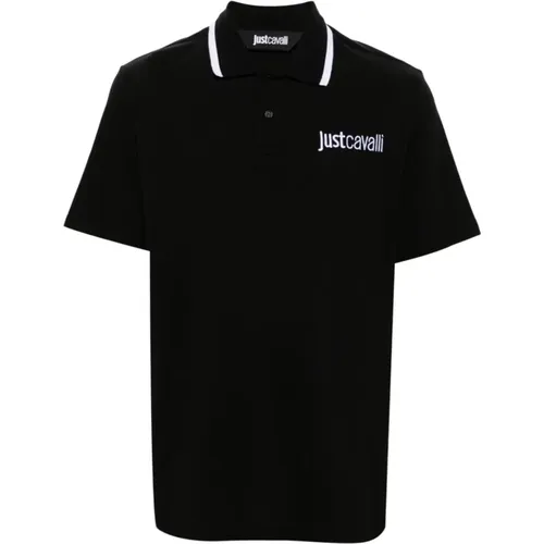 Schwarze T-Shirts & Polos für Männer , Herren, Größe: L - Just Cavalli - Modalova