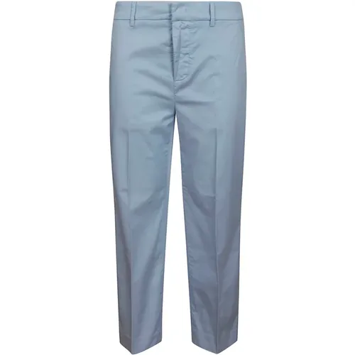 Slim Chino Cropped Hose Leichte Baumwolle , Damen, Größe: W25 - Dondup - Modalova