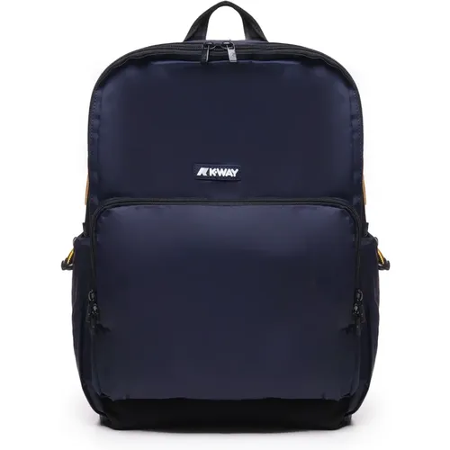 Blauer Laptop Rucksack mit Taschen - K-way - Modalova