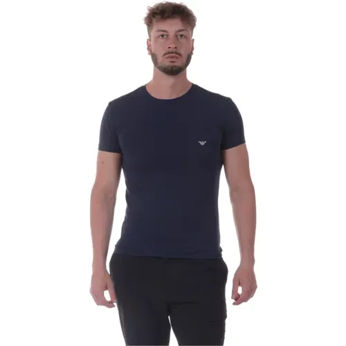 Casual Baumwoll T-Shirt , Herren, Größe: S - Emporio Armani - Modalova