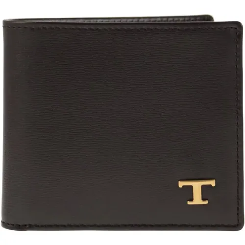 Leather wallet with logo , unisex, Sizes: ONE SIZE - TOD'S - Modalova