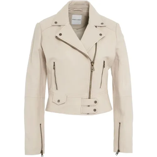 Leather Jacket , female, Sizes: S, M - pinko - Modalova