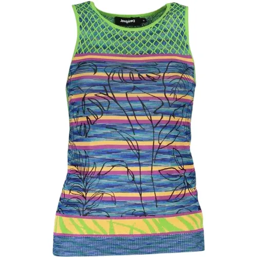 Stilvolles Grünes Tank Top , Damen, Größe: L - Desigual - Modalova