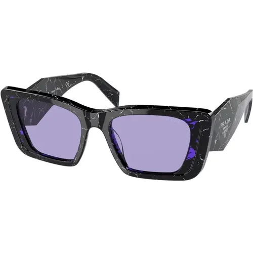 Violet Marble Sonnenbrille , Damen, Größe: 51 MM - Prada - Modalova